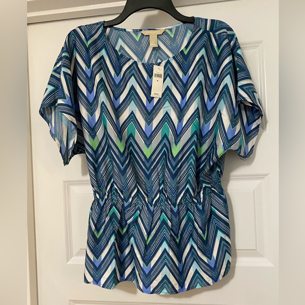 Women’s Banana Republic Dressy Shirt Blue/Green Medium